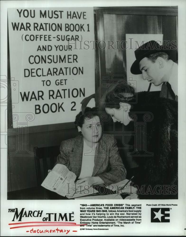 1987 Press Photo Scene from "The March of Time:The American Family" documentary- Historic Images