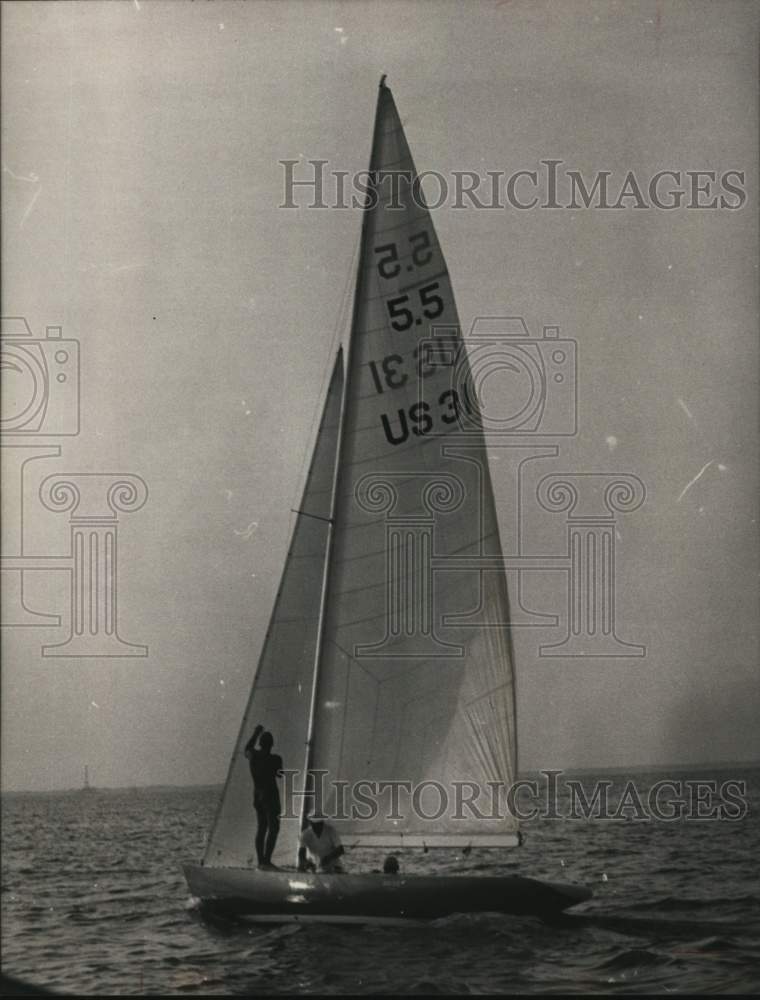 1964 Press Photo Ernie Fay&#39;s Pride wins another U. S. Sailing Championship- Historic Images