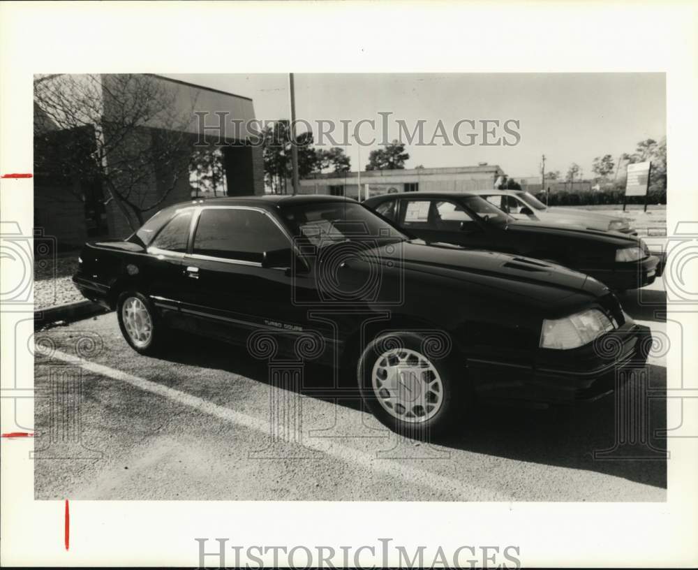 1986 Press Photo Ford Thunderbird Turbo Coupe is Motor Trend's Car of the Year- Historic Images