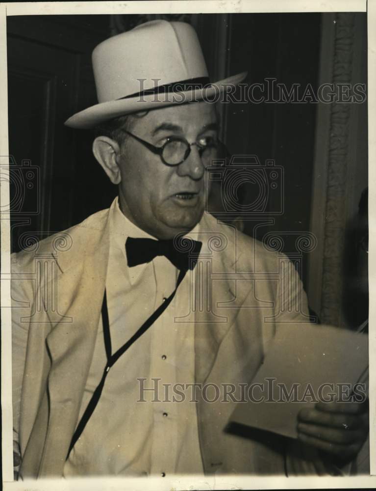 1937 Press Photo Texas Senator Tom Connally in Washington - hcx46763- Historic Images