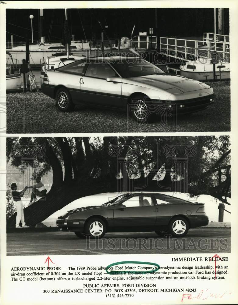 1988 Press Photo Ford's GT model of its Probe built in joint venture with Mazda- Historic Images