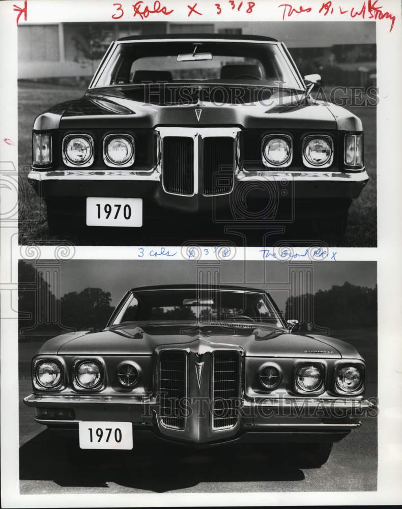 1969 Press Photo Front-end styling of big Pontiacs influenced by Grand Prix- Historic Images