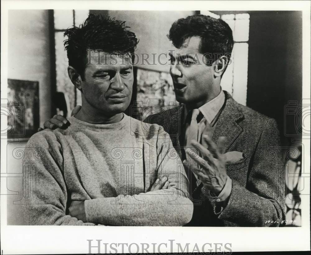 1991 Press Photo Larry Storch and Tony Curtis star in &quot;40 Pounds of Trouble&quot;- Historic Images