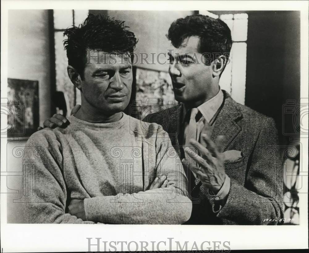 1991 Press Photo Larry Storch and Tony Curtis star in "40 Pounds of Trouble"- Historic Images