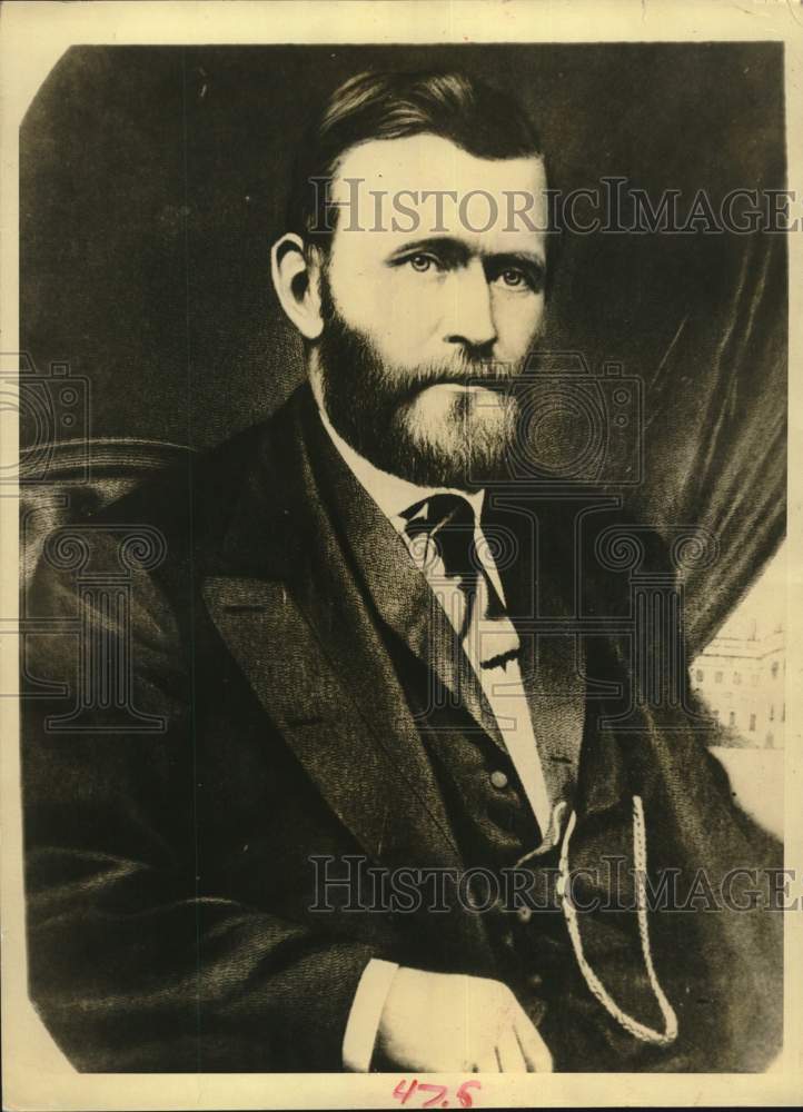 1933 Press Photo Ulysses Simpson Grant, 18th President of United States- Historic Images