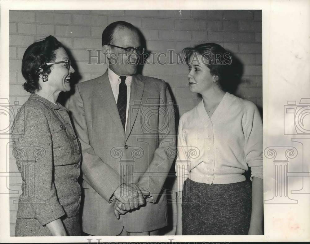 1960 Press Photo Mary Temple, Matthew Rosa, Jarmayne Jones, Houston University- Historic Images