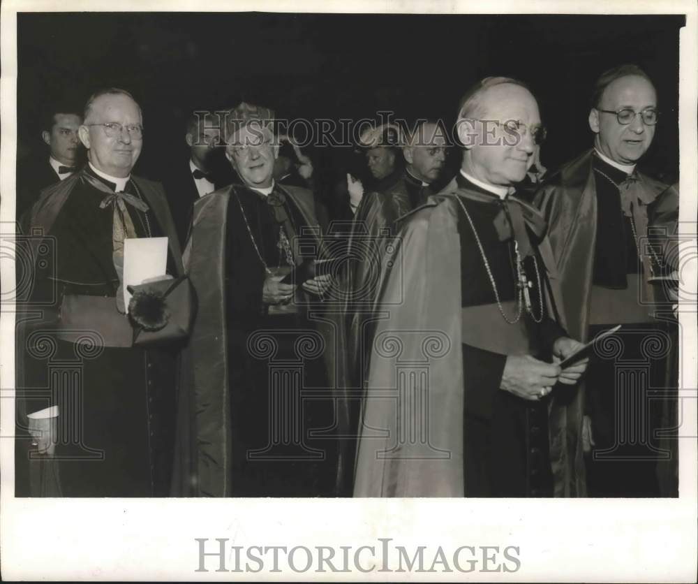 1954 Press Photo Samuel Cardinal Stritch, Chicago archbishop, St. Mary&#39;s College- Historic Images