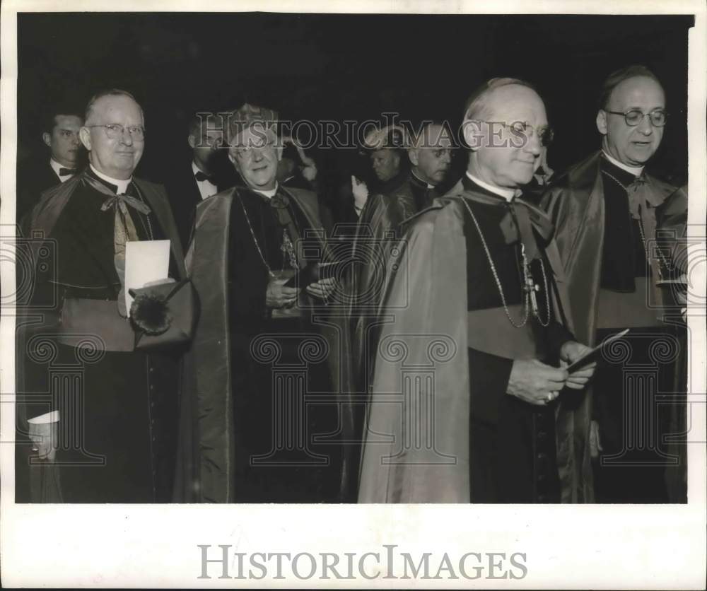 1954 Press Photo Samuel Cardinal Stritch, Chicago archbishop, St. Mary's College- Historic Images