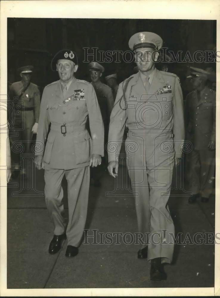 1946 Press Photo Sir Bernard Montgomery of Alamein at West Point - hcx50803- Historic Images