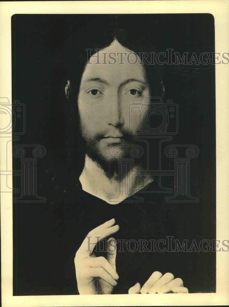 1939 Press Photo &quot;Christ Blessing&quot; by Hans Memling - hcx51263- Historic Images