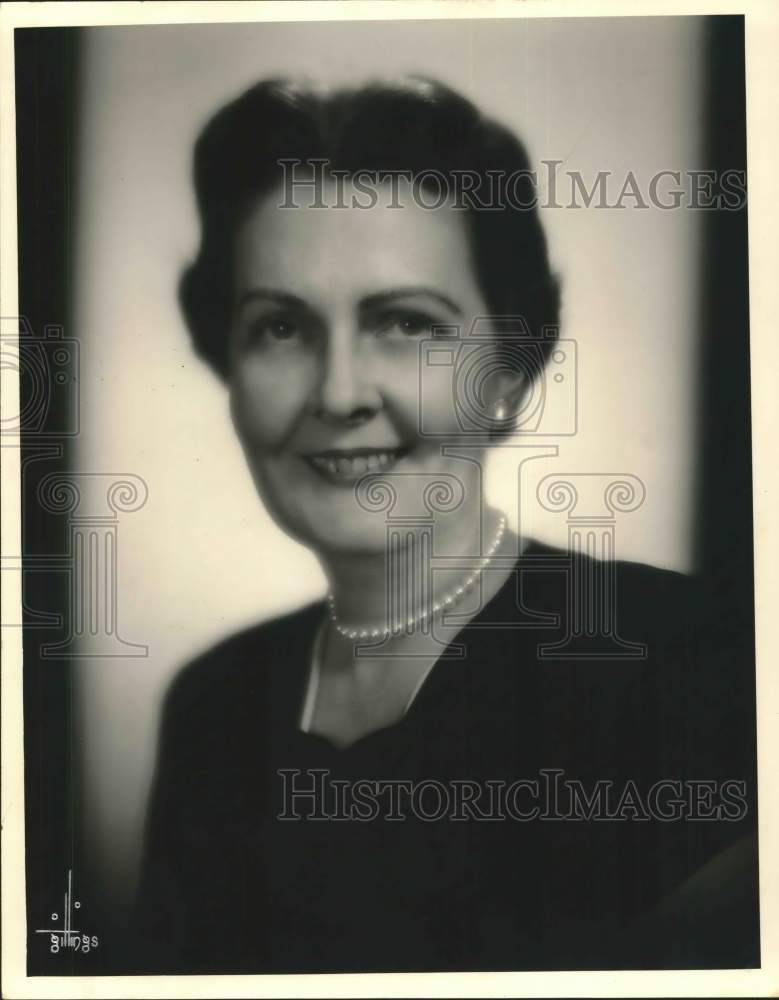 1954 Press Photo Iweta MIller, City National Bank of Houston Vice President- Historic Images