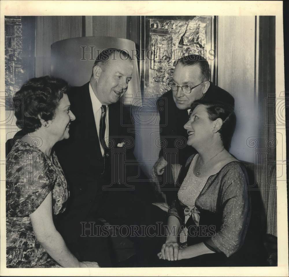 1958 Press Photo Mr. &amp; Mrs. Charles Devall, Mr. &amp; Mrs. J. R. Sorrell - hcx51650- Historic Images