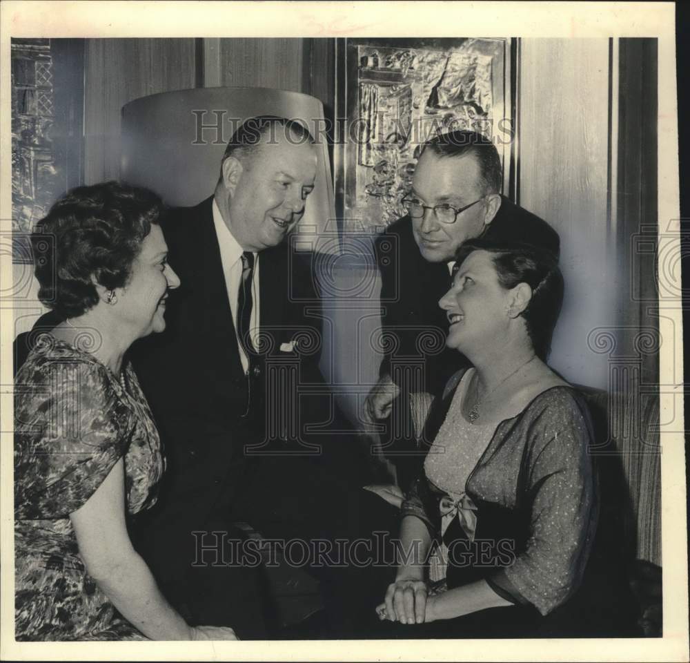 1958 Press Photo Mr. & Mrs. Charles Devall, Mr. & Mrs. J. R. Sorrell - hcx51650- Historic Images