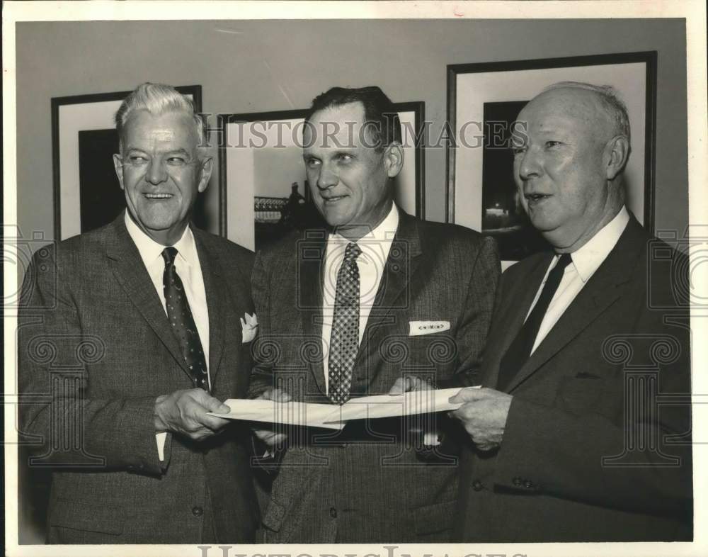 1959 Press Photo A.D. Bruce, Dr. William Houston &amp; M.W. Phair in Houston, Texas- Historic Images