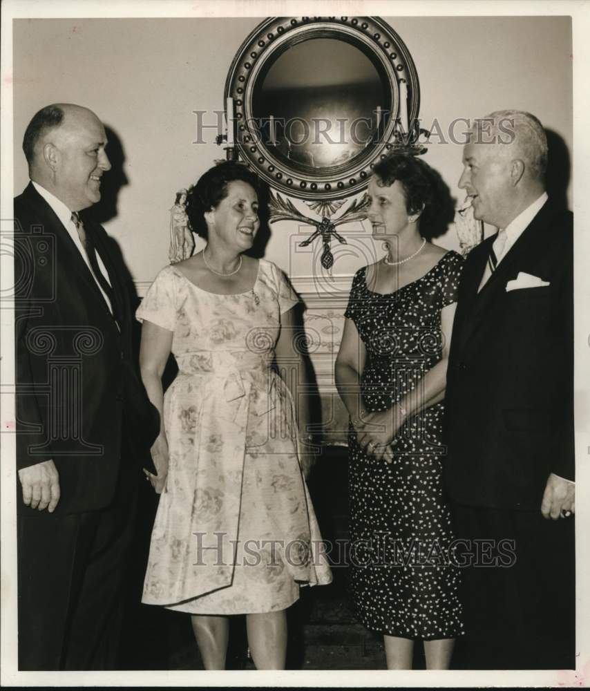 1959 Press Photo Mr. & Mrs. Gardiner Symonds with Dr. & Mrs. J. Roscoe Miller- Historic Images