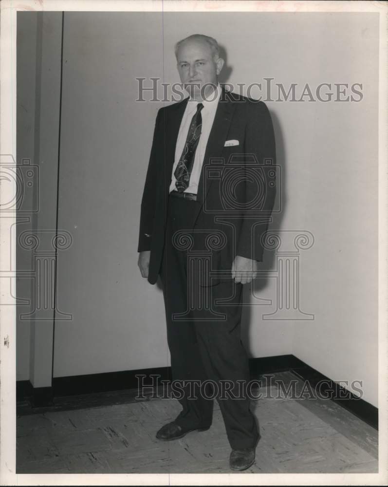 1957 Press Photo Trustee candidate O.K. Saathoff. - hcx52045- Historic Images