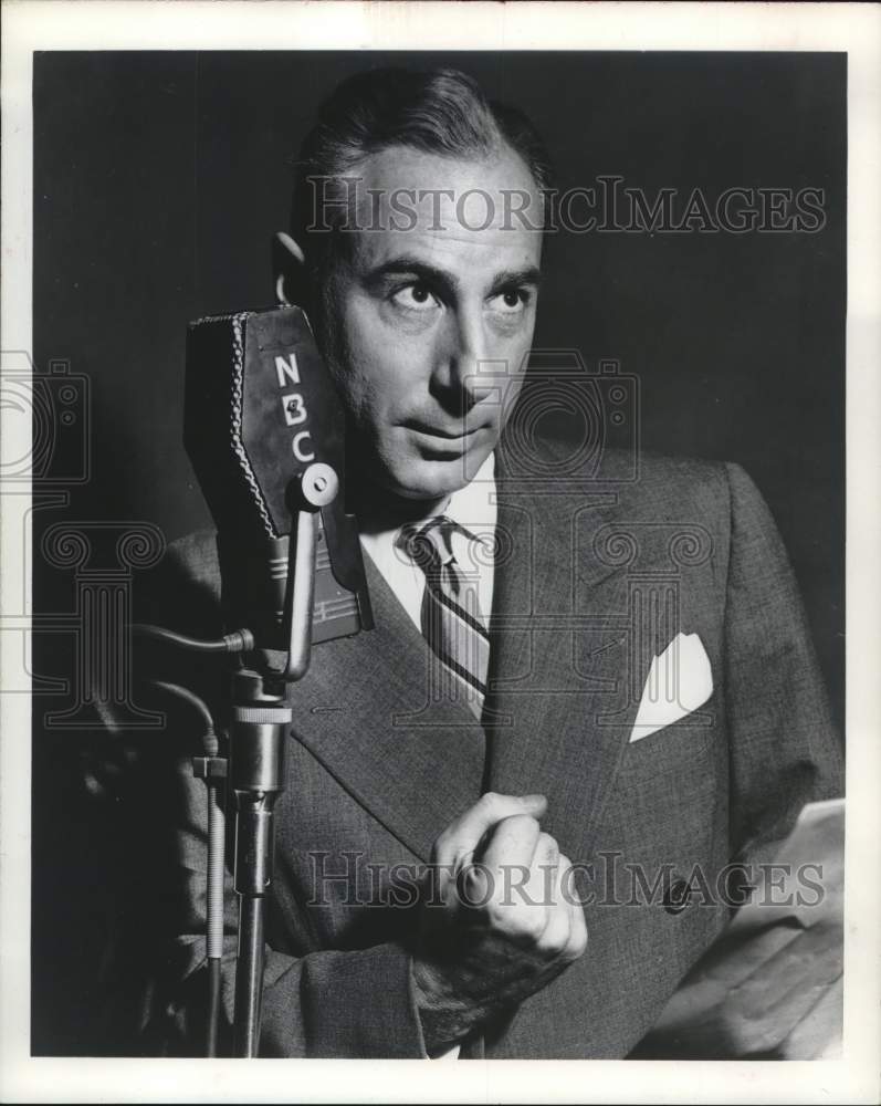 1951 Press Photo Bill Stern of NBC Radio. - hcx52335- Historic Images