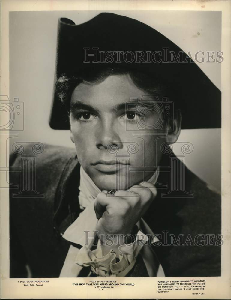 1958 Press Photo Hal Stalmaster stars in Walt Disney movie on ABC television- Historic Images