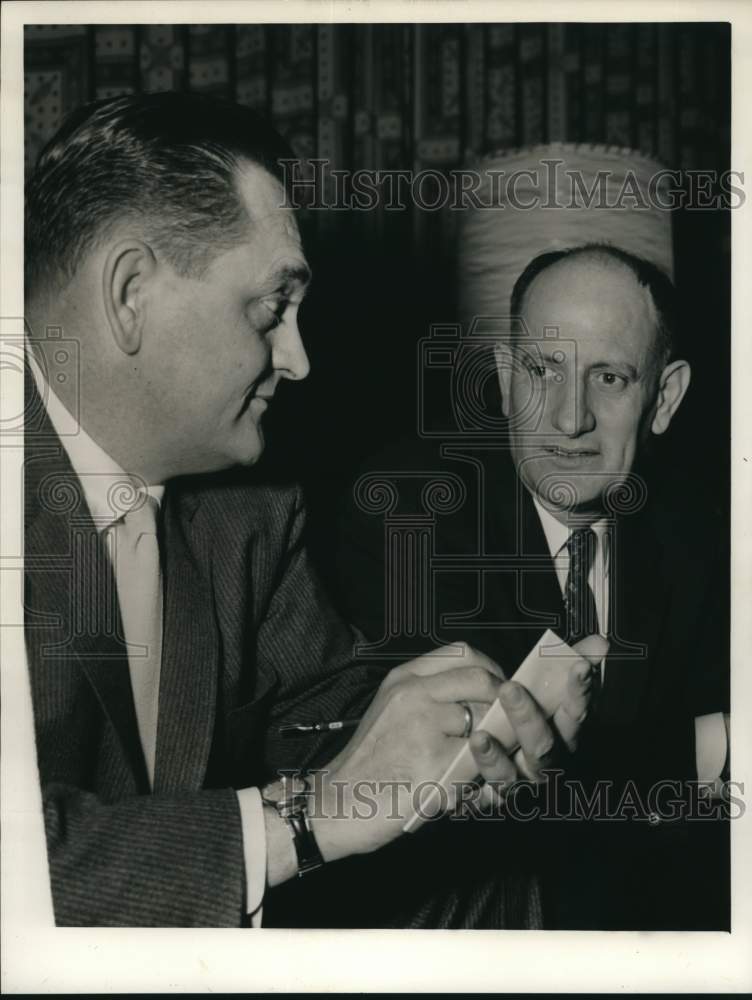 1958 Press Photo District Judge Jim Sewell with Dean Johnston - hcx52612- Historic Images