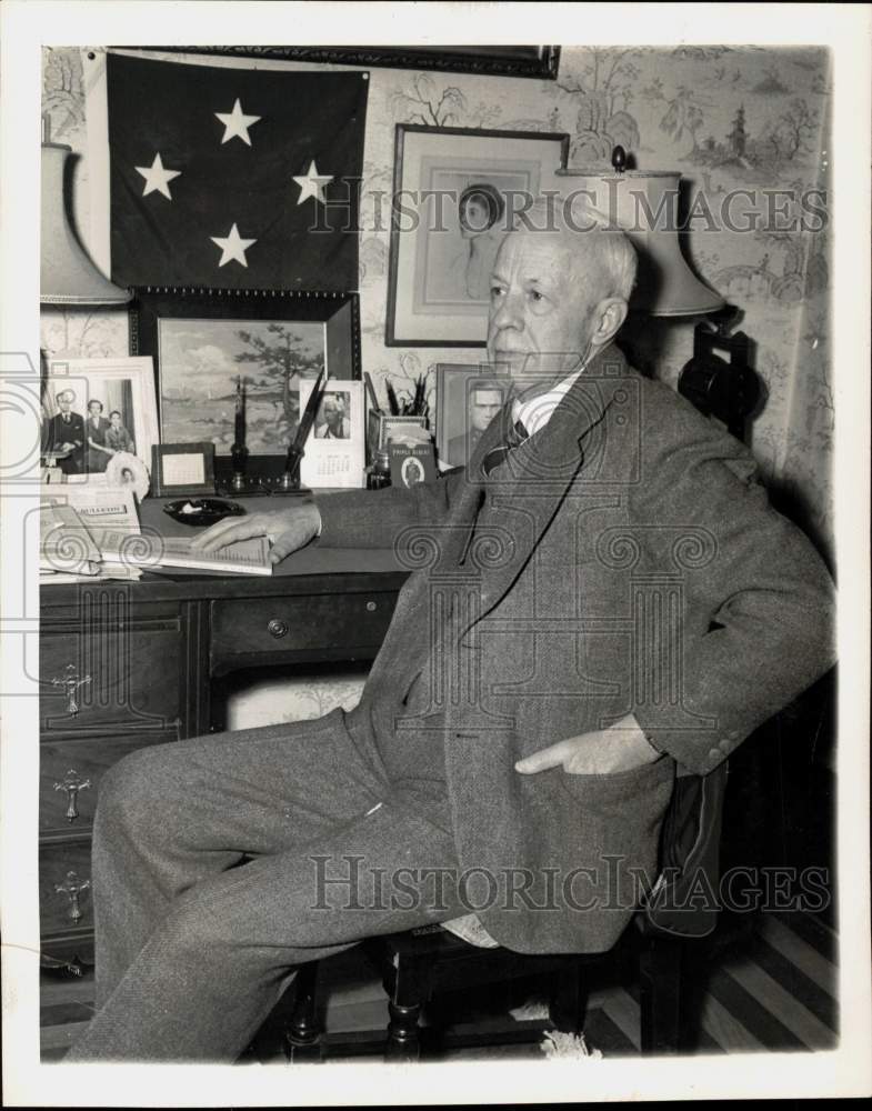 1945 Press Photo Retired Admiral Harry E. Yarnell at Home in Rhode Island- Historic Images