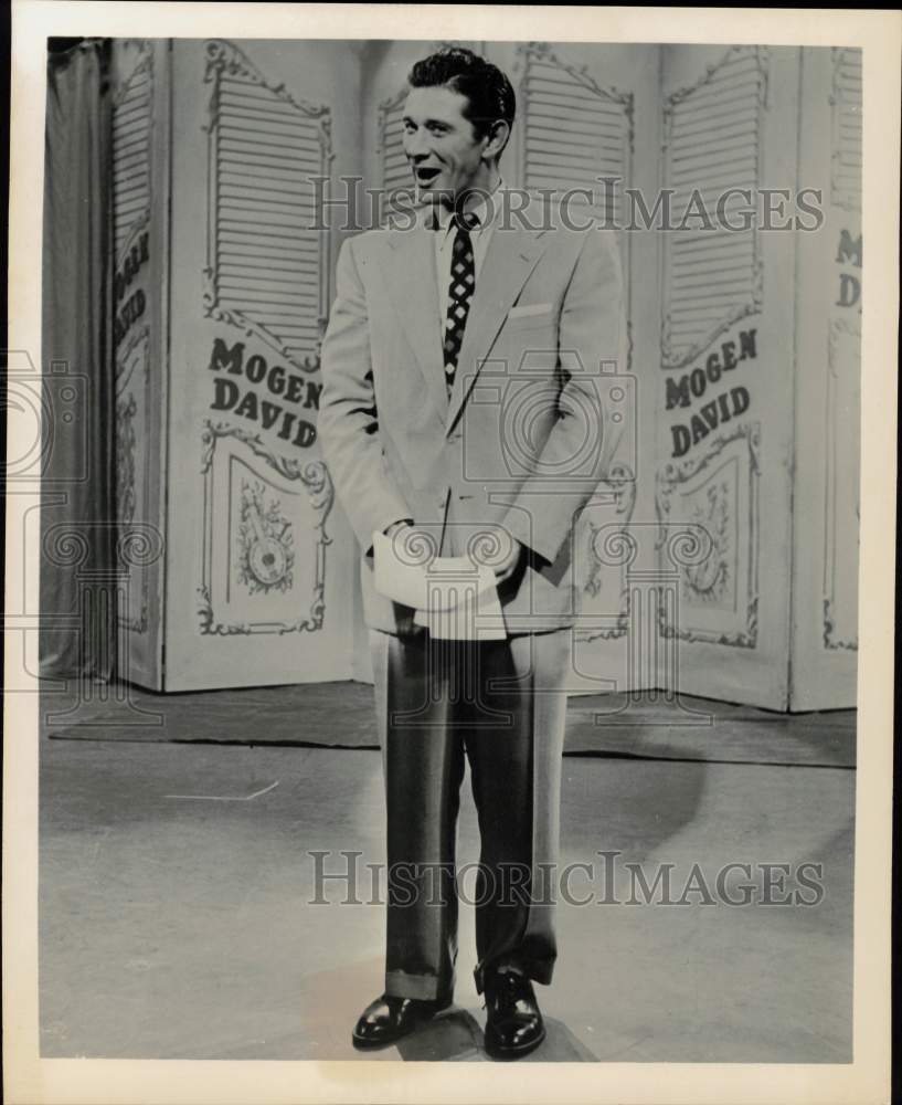 1955 Press Photo Television Host Jan Murray on &quot;Dollar A Second&quot; - hcx54379- Historic Images