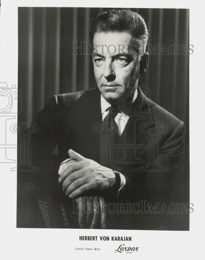 1960 Press Photo Herbert Von Karajan, Musician - hcx54459- Historic Images