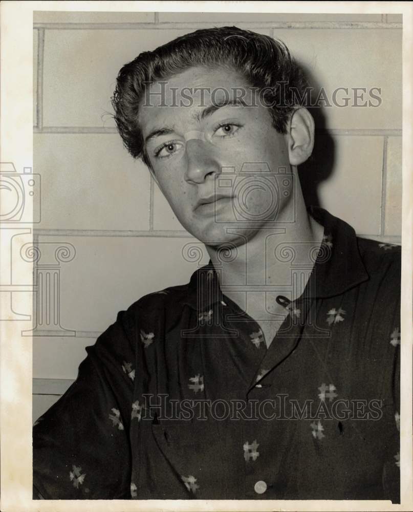 1955 Press Photo Dennis Ewing Watson Charged with Four Counts Robbery, Houston- Historic Images