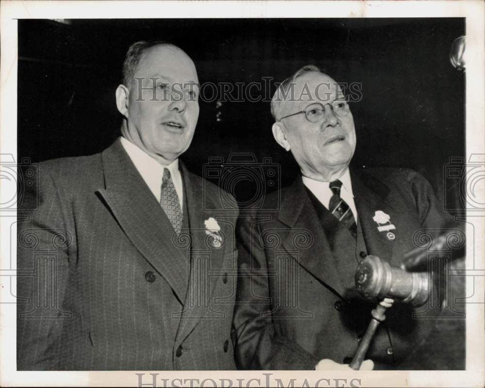 1953 Press Photo AFL Officers George Meany, William Green at Convention, Ohio- Historic Images