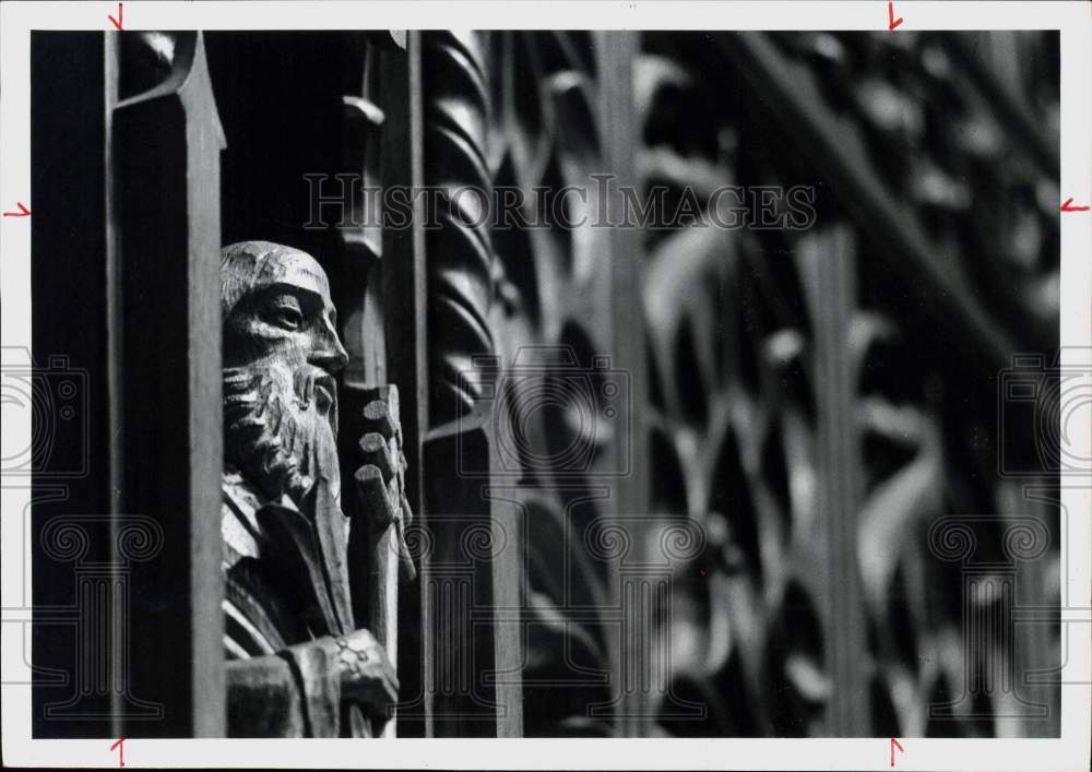 1974 Press Photo A carving on the altar at Christ Church Cathedral in Houston- Historic Images