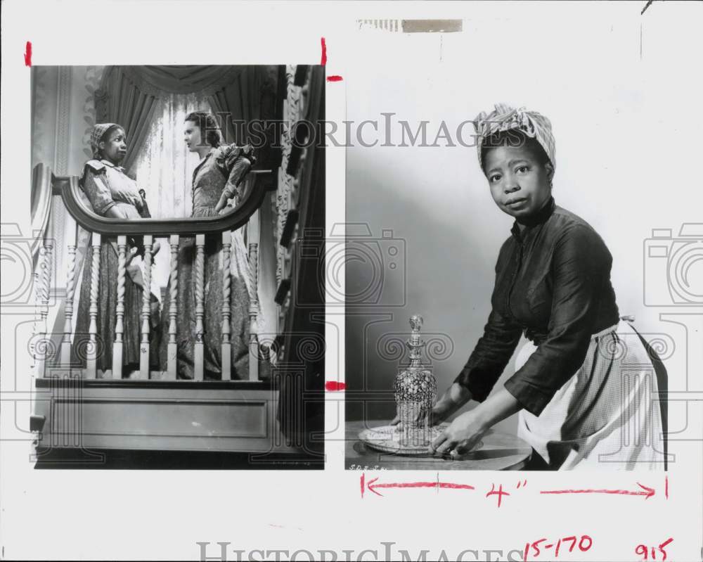 1986 Press Photo Butterfly McQueen and Vivien Leigh star in "Gone With The Wind"- Historic Images