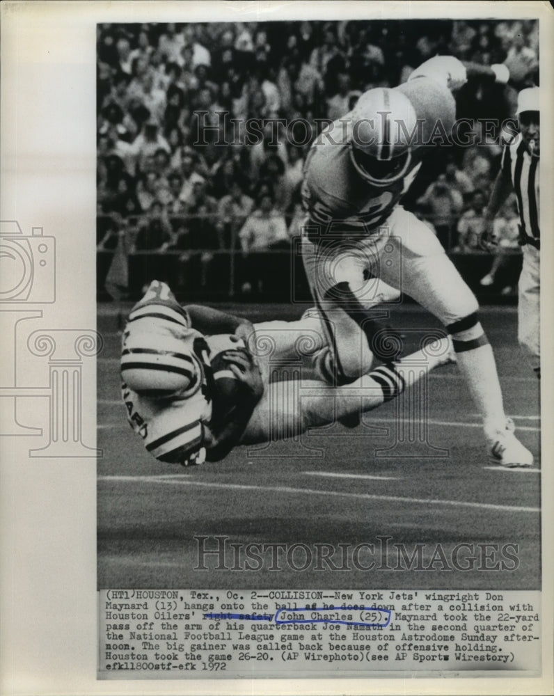 1972 Press Photo Houston Oilers Play New York Jets in Astrodome - hcz00199- Historic Images