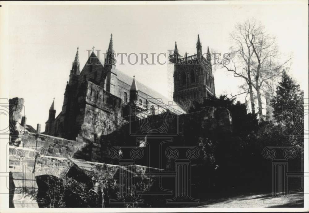 1990 Press Photo Worcester Cathedral in Worcester, England - hpa06491- Historic Images