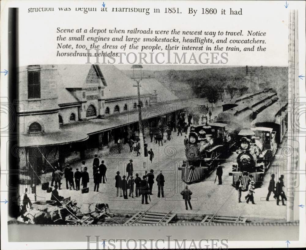 1972 Press Photo Scene at Harrisburg railroad depot - hpa11201
