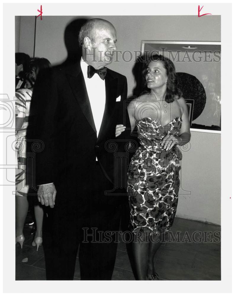 1989 Press Photo Lauran and L.F. McCollum Jr. at Party - hpa16543- Historic Images