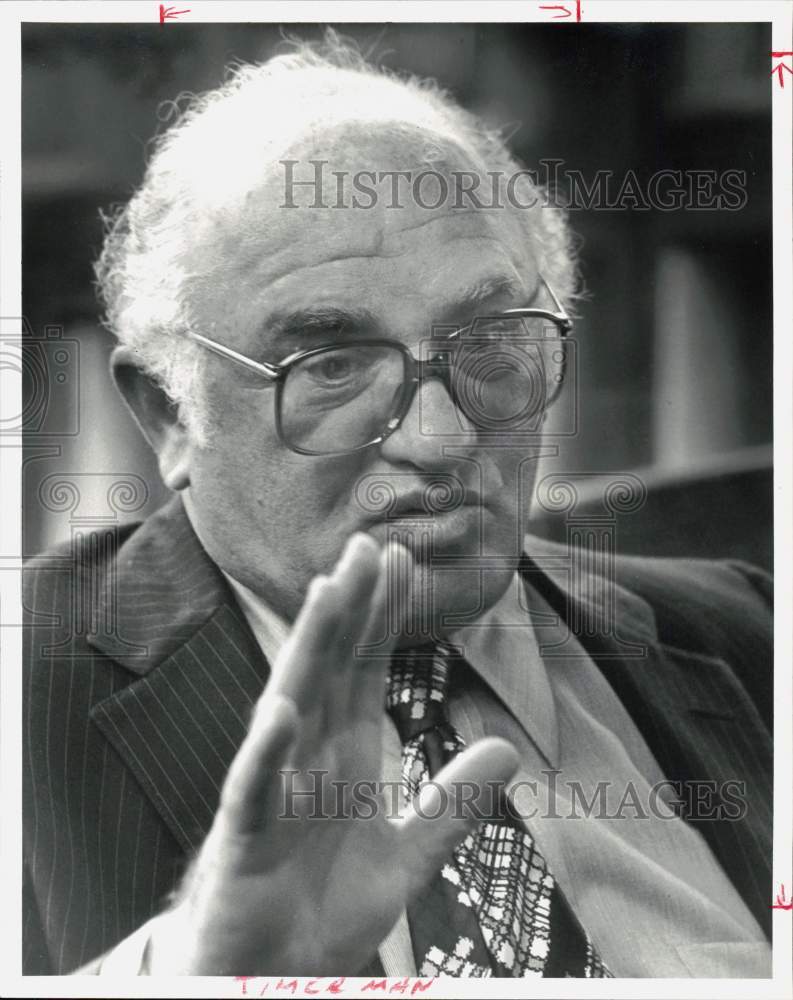 1980 Press Photo Jacobo Timerman, Author and Jewish Human Rights Activist- Historic Images