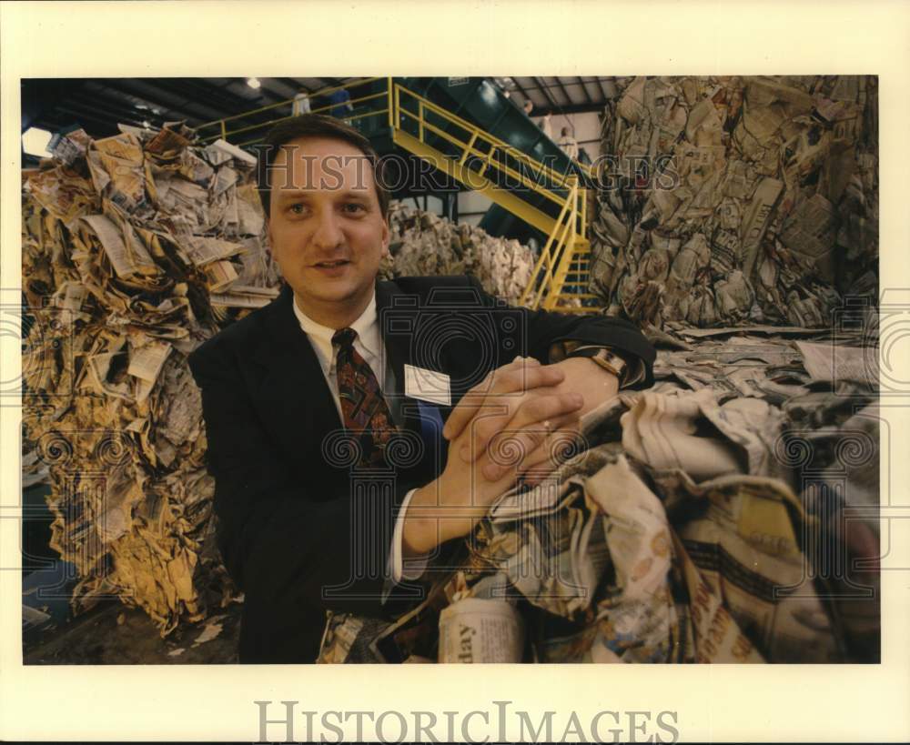 1992 Press Photo Mike Sullivan, Champion Recycling Corporation President- Historic Images