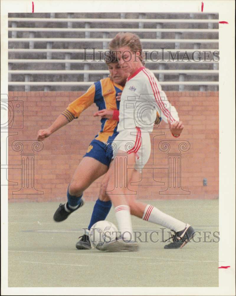 1989 Press Photo Region III UIL Soccer Tournament played at Rhodes Stadium- Historic Images