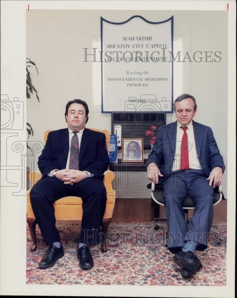 1991 Press Photo Co-Directors of Houston Transcendental Meditation Center, Texas- Historic Images