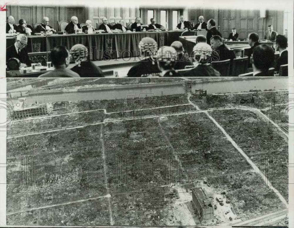 1963 Press Photo International Court of Justice, Hague; Hiroshima after A-Bomb