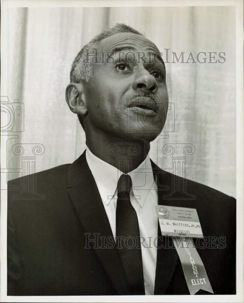 1968 Press Photo Dr. James Whittico, National Medical Association President.- Historic Images