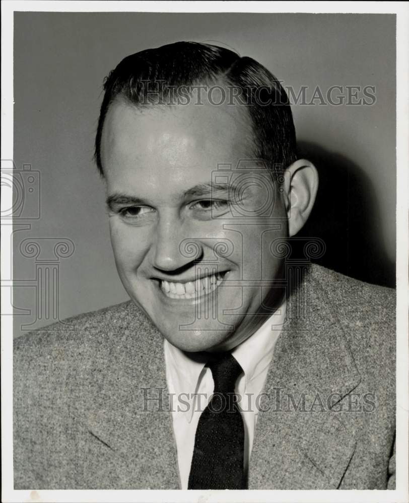 1955 Press Photo Newt Fehr of Fehr Baking Company in Houston. - hpa58550- Historic Images