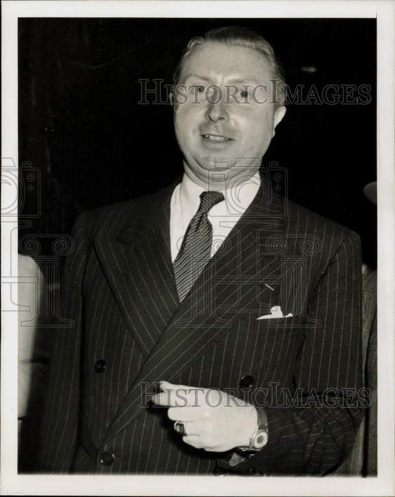 1952 Press Photo Count Jehan de Noue, United Nations&#39; Chief Protocol Officer.- Historic Images