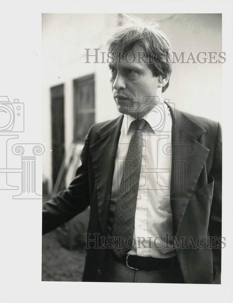 1986 Press Photo Jim Binford, Homicide detective for Houston Police Department.- Historic Images