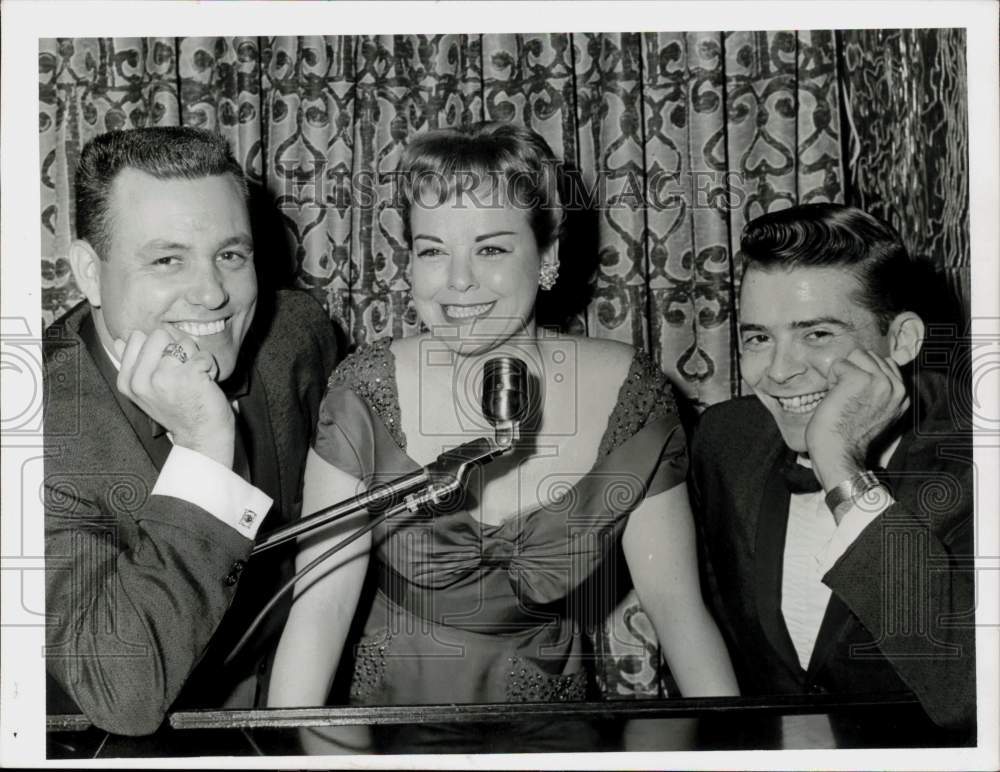 1960 Press Photo Musical artists Glen Pigott, Lois Wales and Larry Nolan, Texas- Historic Images