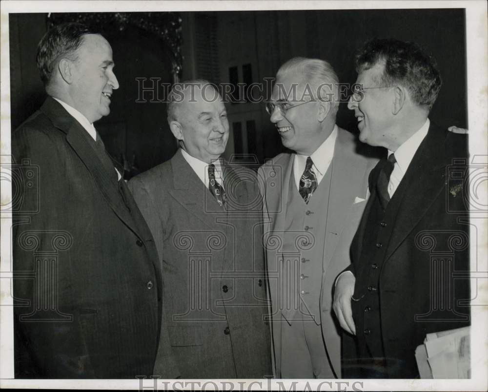 1947 Press Photo Marvin Jones, William Clark, Homer Ferguson, Forrest C. Donnell- Historic Images