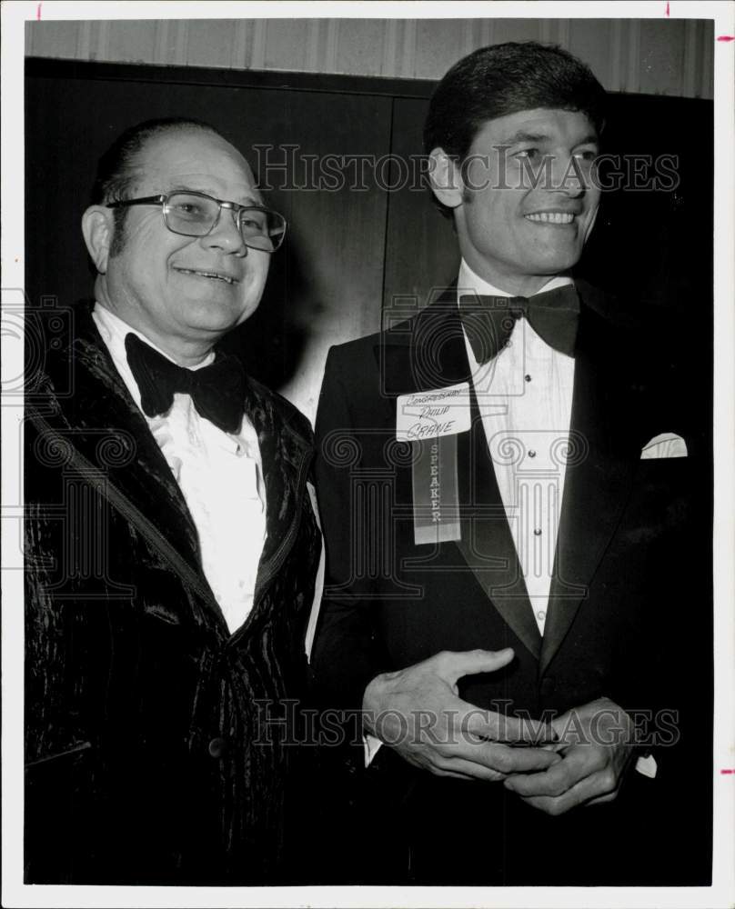 1974 Press Photo Dr. George Alexander and Congressman Philip Crane at event- Historic Images