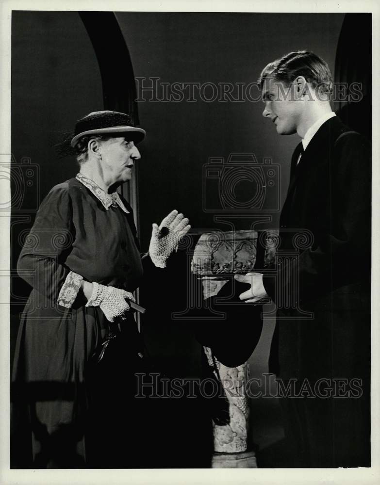 1959 Press Photo Maureen Delany and Keir Dullea star in &quot;With Crooked Lines.&quot;- Historic Images