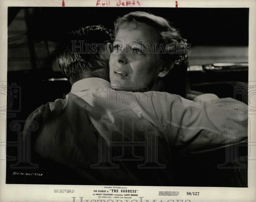 1958 Press Photo Kim Stanley in scene from Columbia&#39;s &quot;The Goddess.&quot; - hpa64187- Historic Images