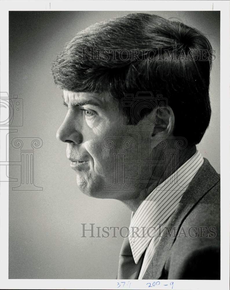 1983 Press Photo Tom Ladd, homicide detective for Houston Police Department.- Historic Images