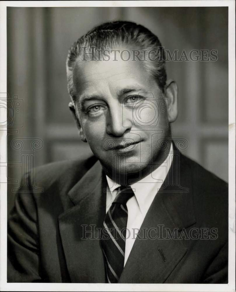 1957 Press Photo Dan Forrestal, President of Public Relations Society of America- Historic Images